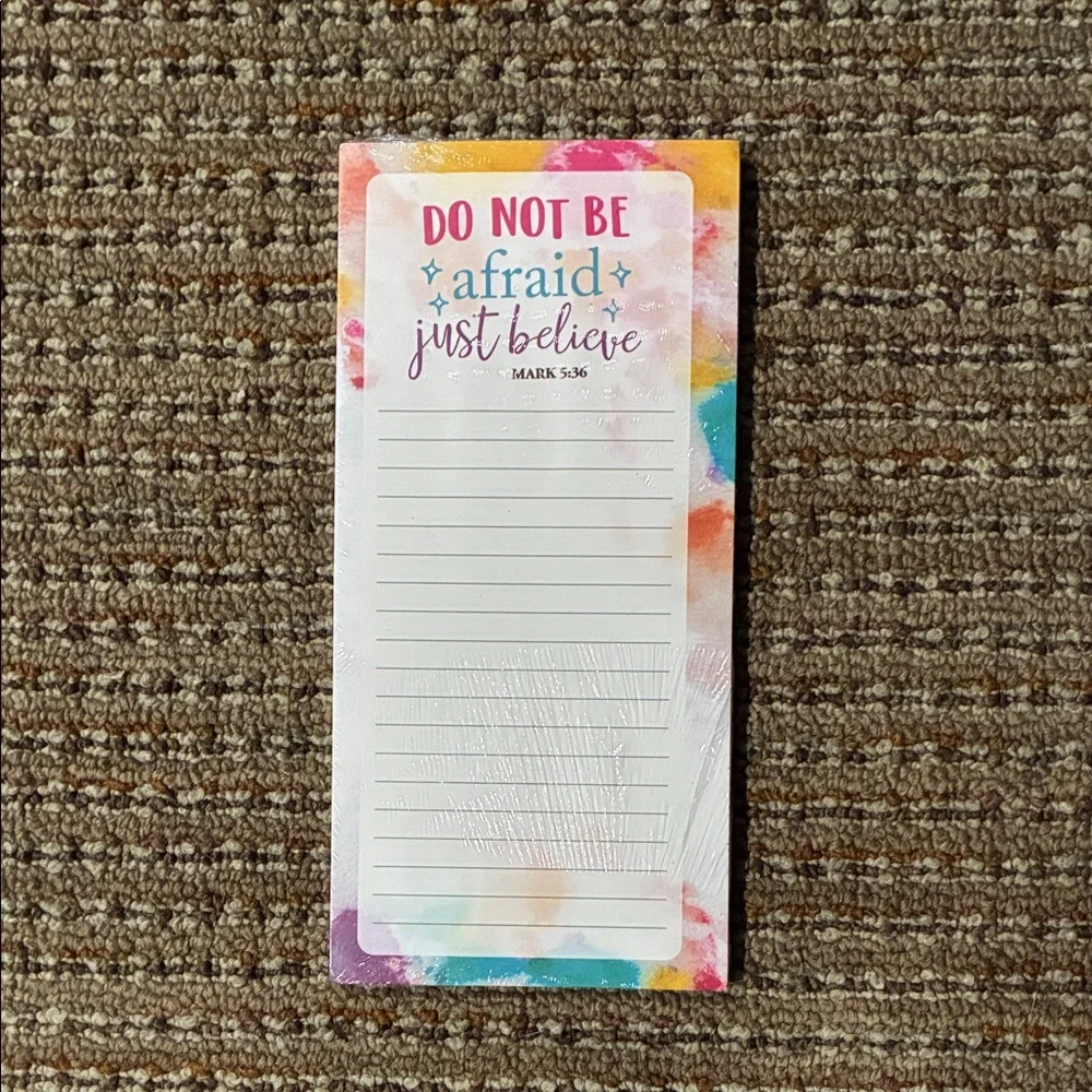 CrownJewlz Colorful Inspirational list pad 50 sheets NWT stocking stuffers